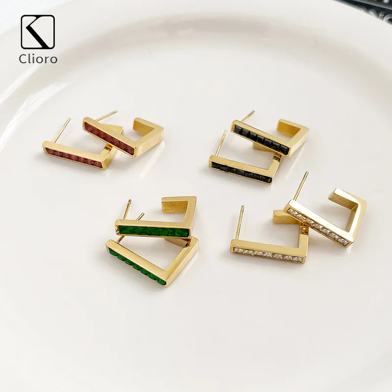 

Металлические серьги неправильной геометрической формы в стиле ретро