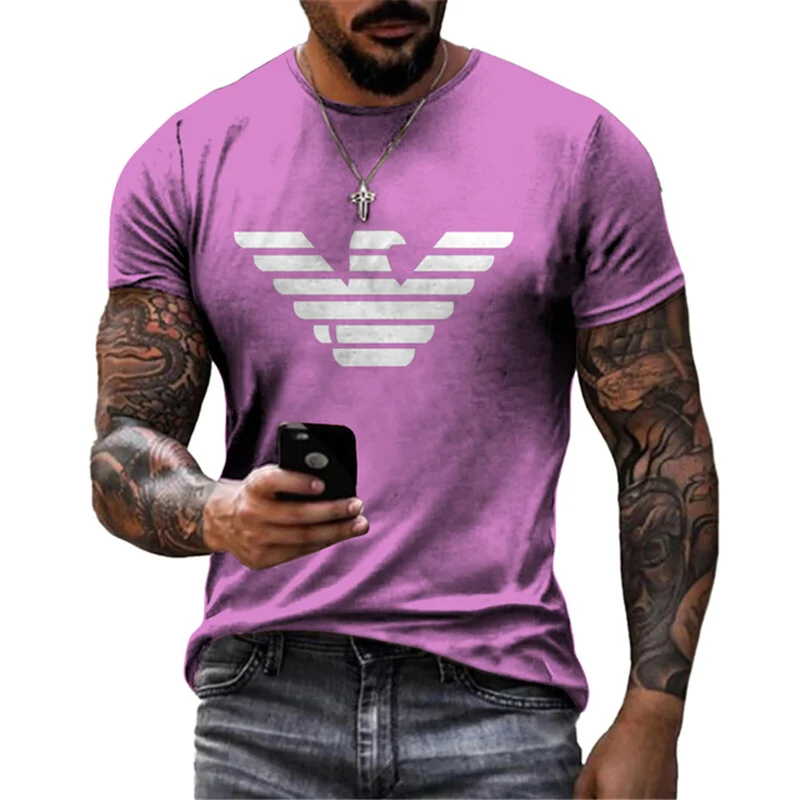 

Мужская летняя футболка с круглым вырезом, коротким рукавом и 3D-принтом