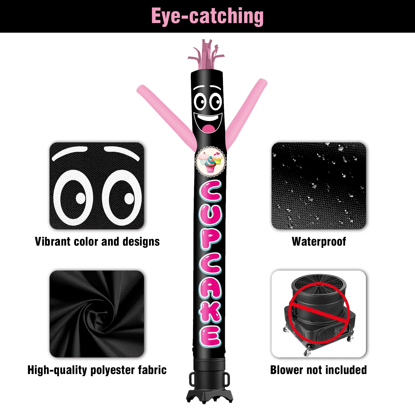 Высокий надувной кекс2 танцующий парень 6/10/15/20 футов для наружного украшения