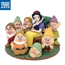 TAKARA TOMY 가샤폰 디즈니 백설공주와 일곱난쟁이 디오라마틱 피규어, 귀여운 애니메이션 액션 피규어 인형, 어린이 장난감