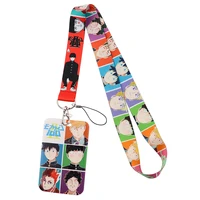cb1454 anime character lanyard badge holder id card lanyards cell phone rope key lanyard neck straps keychain key ring