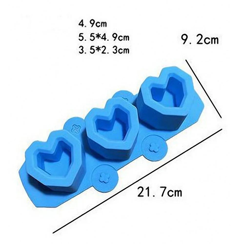 Силиконовая форма в форме сердца для цветов керамической глины поделок бетонные