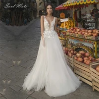 elegant a line wedding dress 2022 for women lace appliques bridal wedding gown backless sweetheart bride dress vestido de novia
