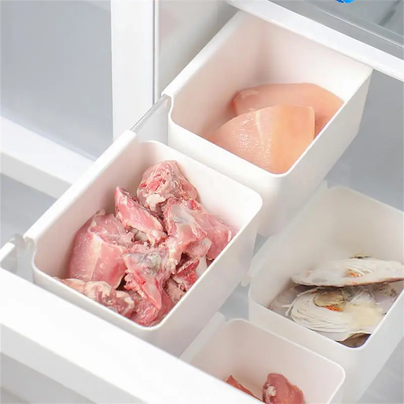 

Separate Storage Storage Box Withstand Low Temperature Multi-functional Lockers Dish Drying Rack Refrigerator Side Storage Boxes