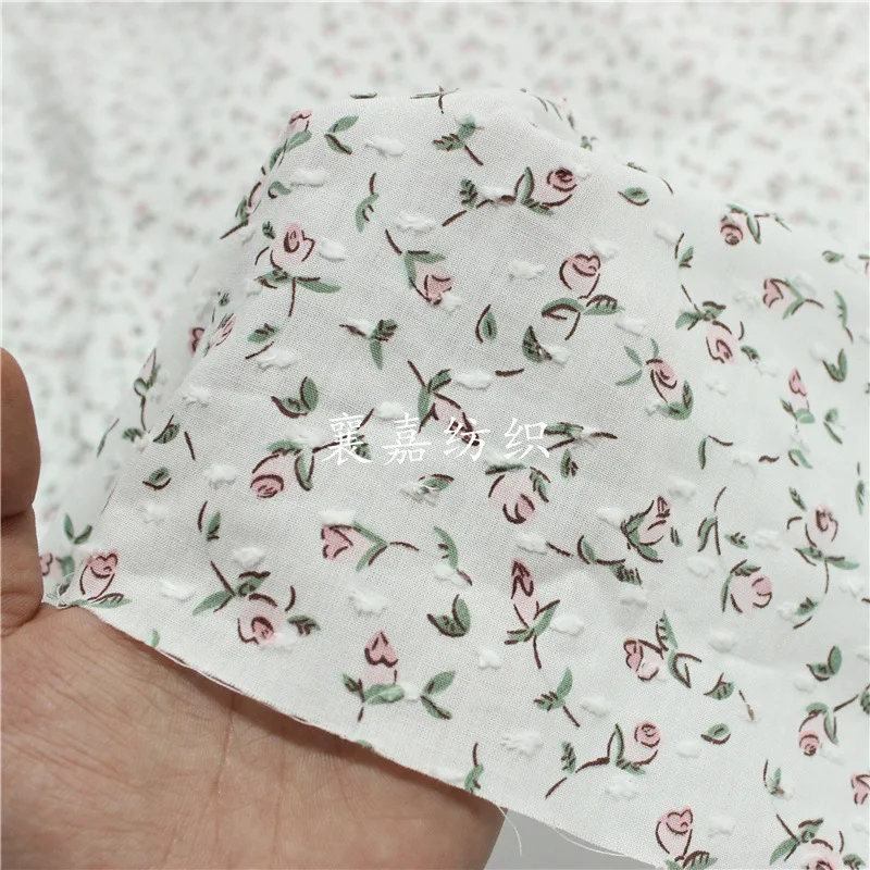 

300x135 см новая маленькая Цветочная тканая хлопковая ткань в горошек