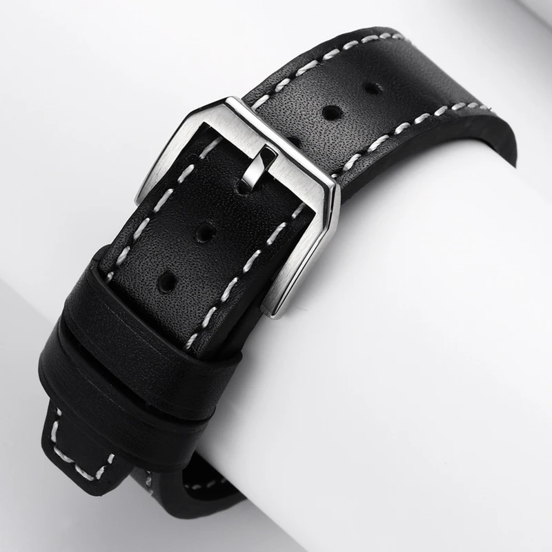 classic Soft Leather Watchbands Men Replacementment Business Watch Straps 20mm  Casual Watch Band Universal watch Accessories