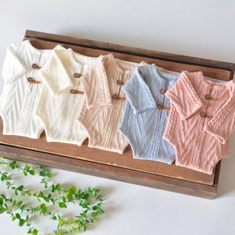 Y1UB реквизит для фотосъемки младенцев вязаный крючком комбинезон костюм детских