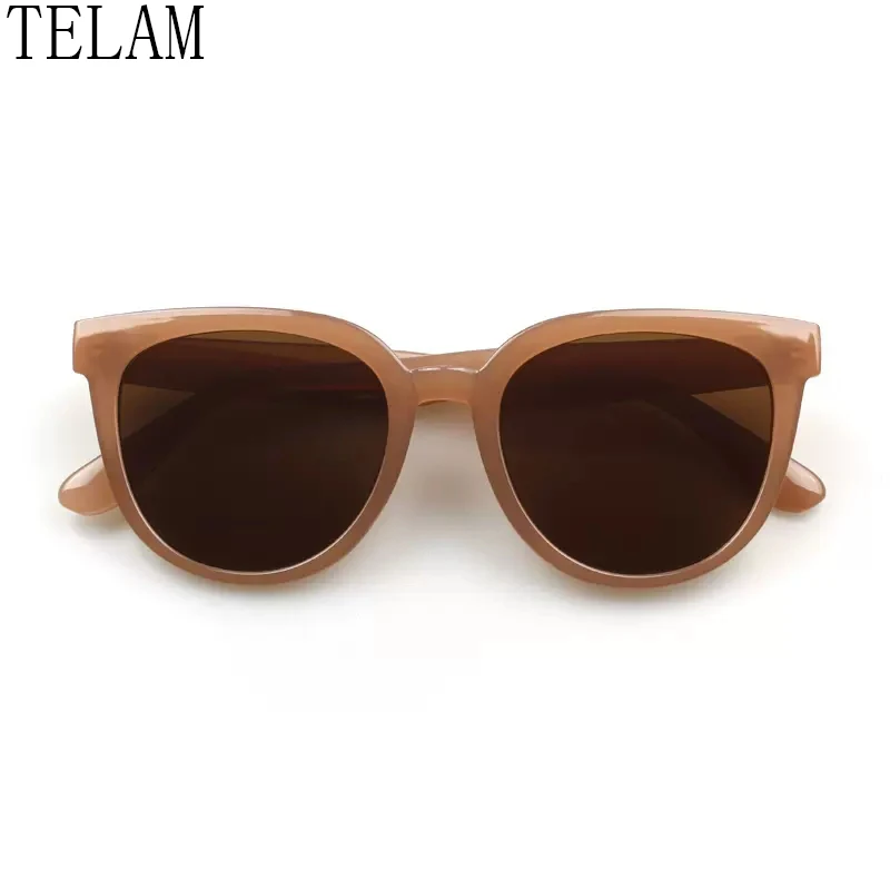

New Fashion Style Versatile Fashion Sunglasses Women Personalized Round Frame Sunglasses Candy Color Men Driving Sun Shade