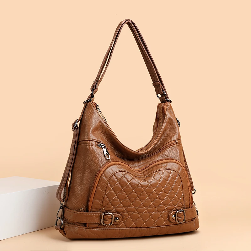 

2022 Soft Leather Women Handbag Designers Shoulder Crossbody Bag Female Top-handle Bags Fashion Ladies Messenger Tote Sac A Main