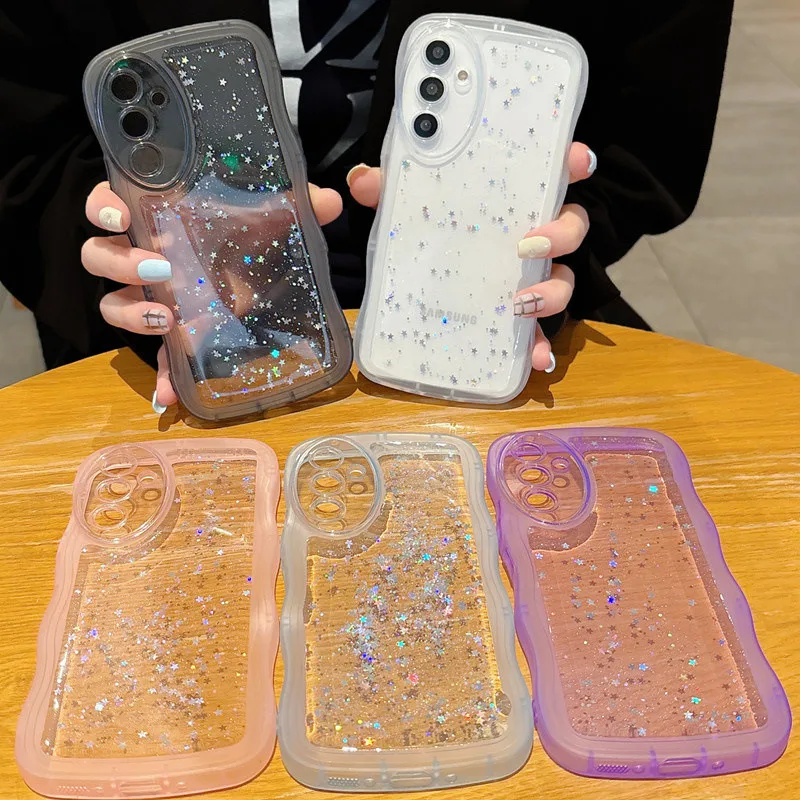 Роскошный блестящий прозрачный чехол для телефона Samsung Galaxy S25 S24 S24Plus S24Ultra S23