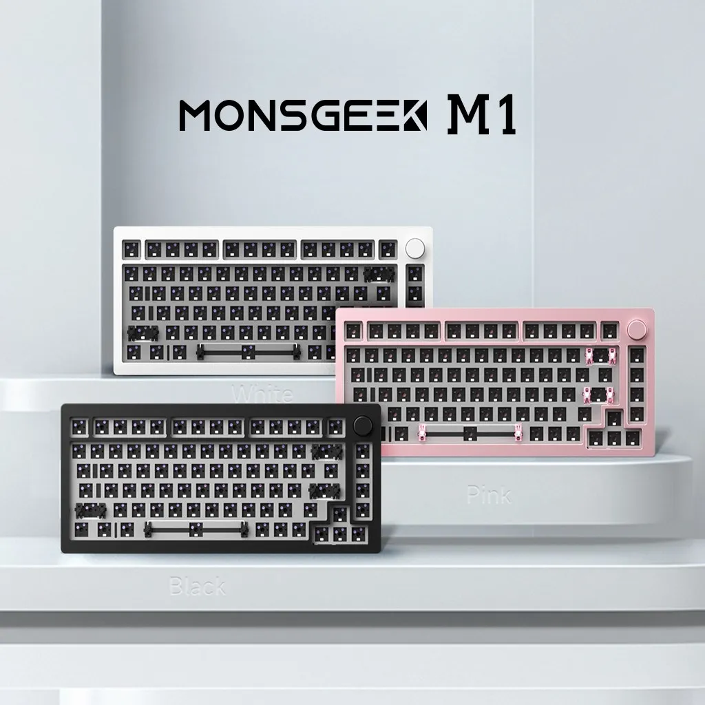 Набор для творчества Akko MONSGEEK M1, 75% RGB механическая клавиатура с горячей заменой без платы управления ANSI/ISO, металлическая клавиатура с ЧПУ с прокладкой и конструкцией крепления