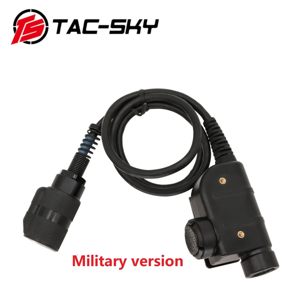 

TS TAC-SKY Military SILYNX PTT Adapter Compatible with PELTOR /MSA Original Headphones AN/PRC 148 152 6 Pin Silynx Ptt