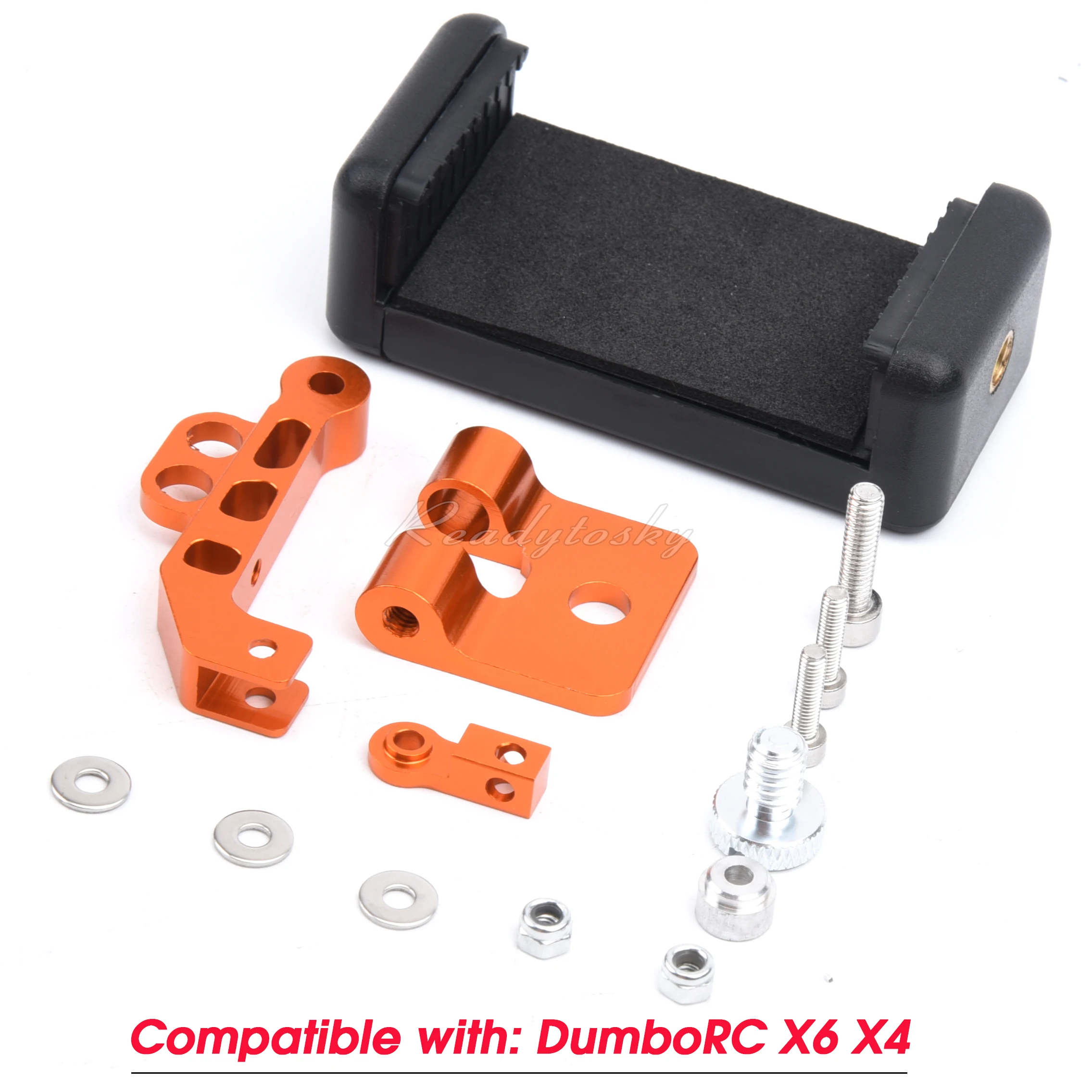 Phone Holder Clip Bracket Mount Support for DumboRC X6 X4 2.4G 6CH Transmitter Remote Controller 1/10 1/ 8 SCX10 D90 RC Car Boat