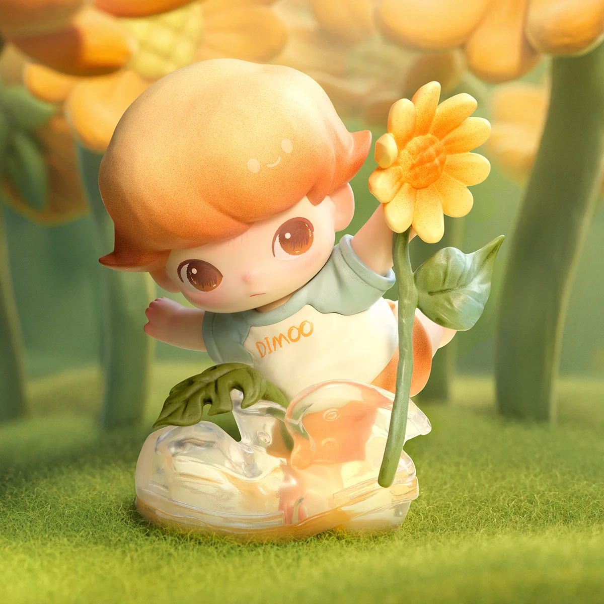 Фото 【EU】POP MART DIMOO Серия фигурок Moments in Bloom, 1 шт./12 шт., коллекционная фигурка в слепой коробке, милая игрушка №5