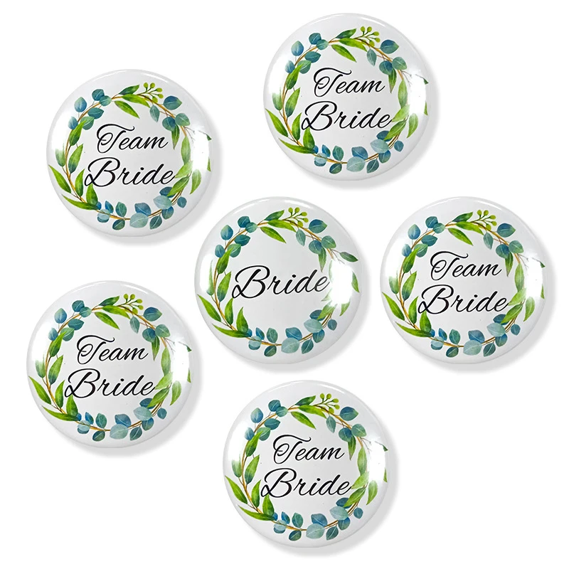

1pc Bride To Be Badge Team Bride Button Pin Bachelorette Party Decoration Badge Hen Party Wedding Party Engagement Gifts