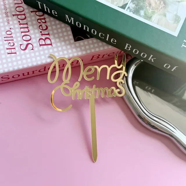 

Рождественский торт топер Wohltao акриловый золотой