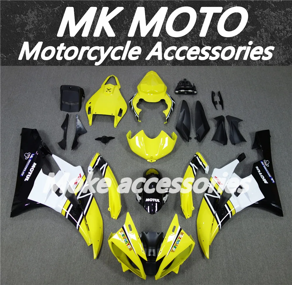 

Motorcycle Fairings Kit Fit For Yzf R6 2006-2007 Bodywork Set High Quality Abs Injection Yellow White Black