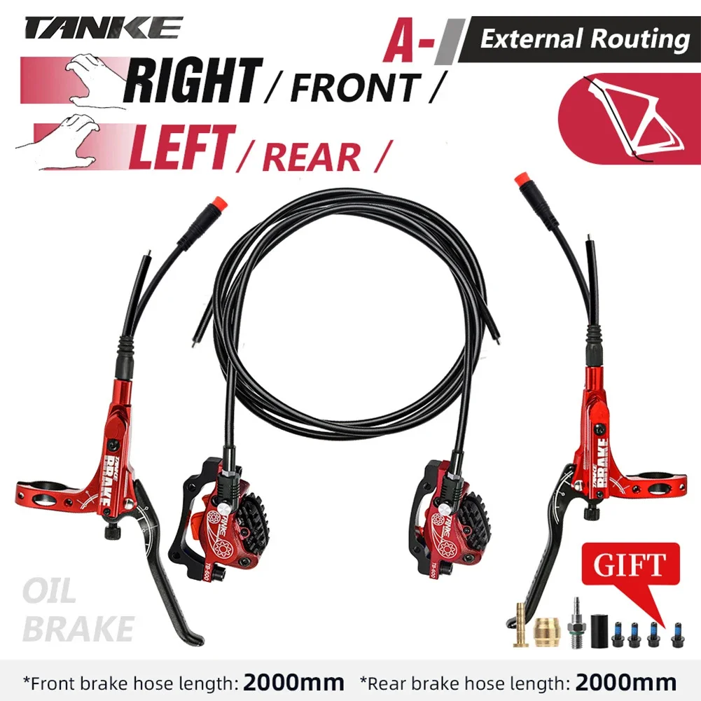2X гидравлический тормоз с ЧПУ электрический велосипед дисковый TB 610 E 1 пара 4