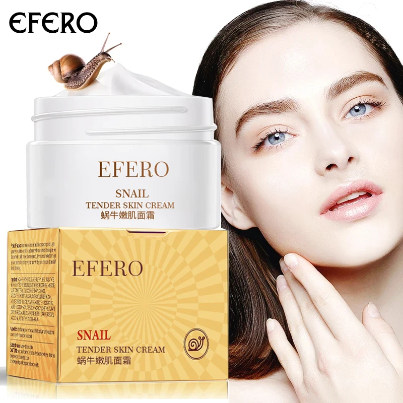 

EFERO Snail Face Cream Repair Freckle Anti-Wrinkle Whitening Face Cream Hyaluronic Acid Moisturizing Anti-aging Nourishing Serum
