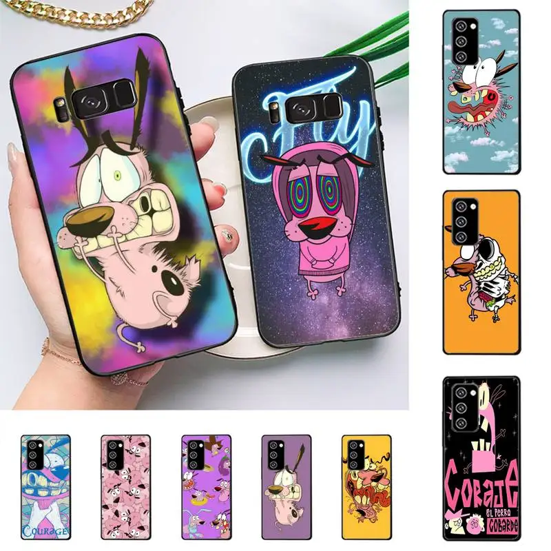 

Cute Dog Cou rage-The-Co-wardly Phone Case For Samsung Galaxy J4 plus J6 J5 J72016 J7prime cover for J7Core J6plus