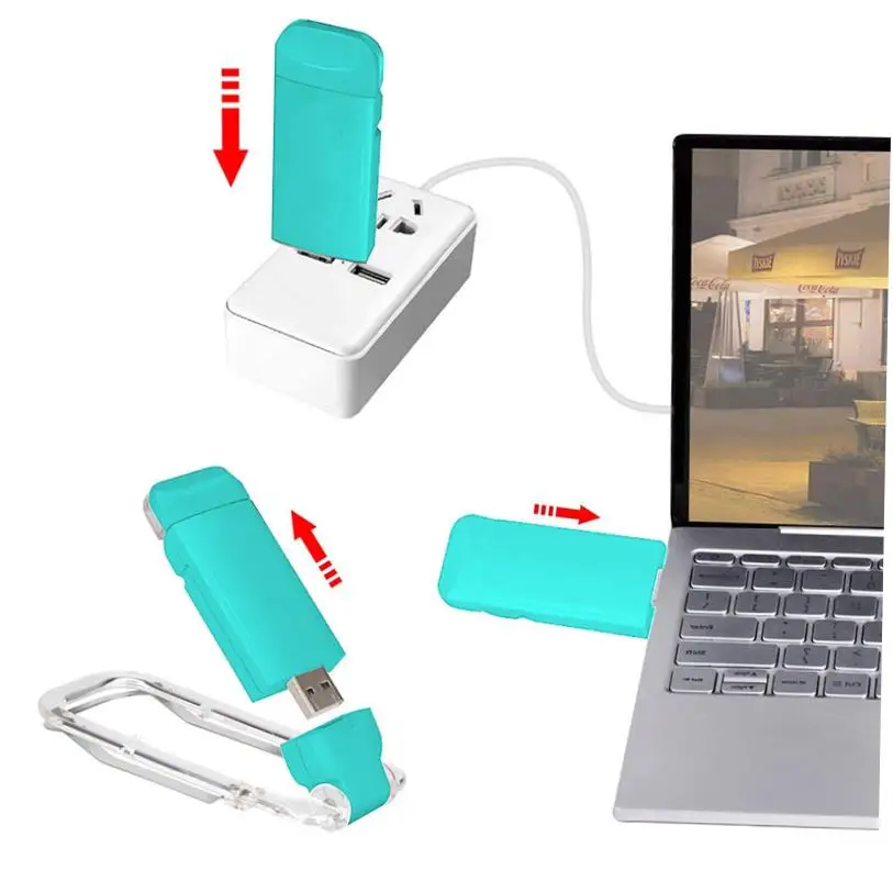 USB Book Light Reading Lamp Clip-on Lights Folding