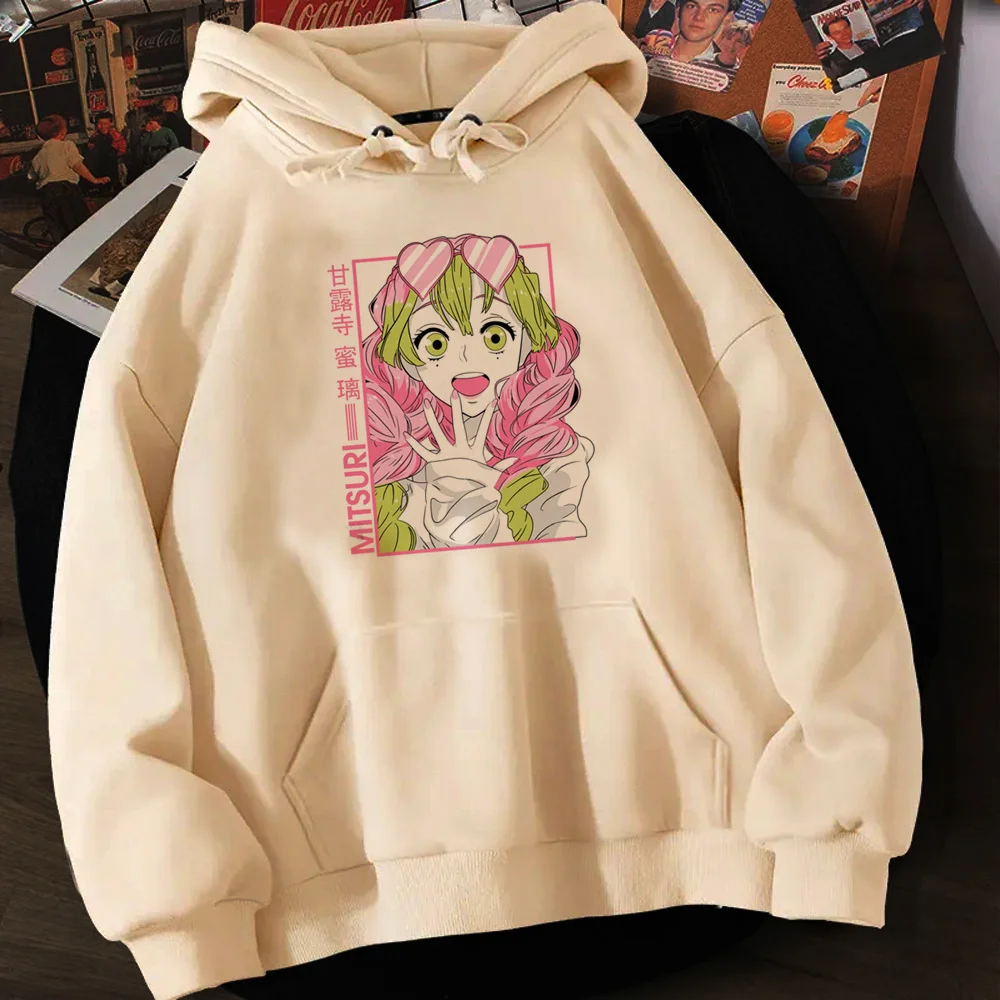 

Demon Slayer hoodies women Fleece anime streetwear y2k aesthetic Hood female Winter Hood