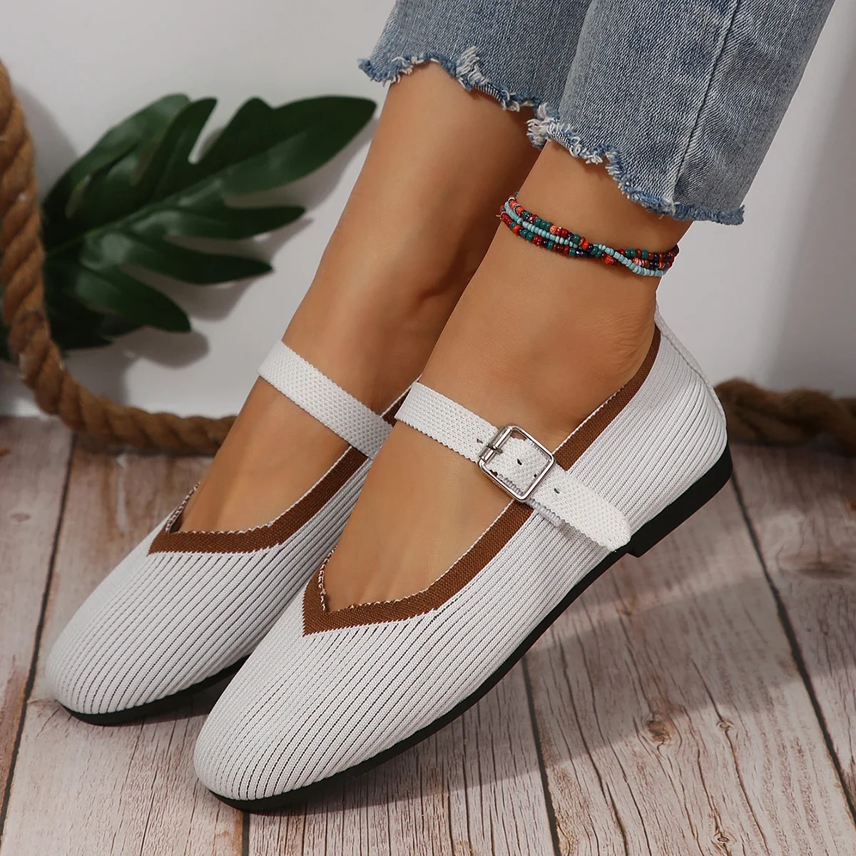 Fashion Women's Flats Ballet Casual Shoes Low Heel Barefoot Elegant Woman Sneakers Socofy Comfortable Pointed Toe on Offer