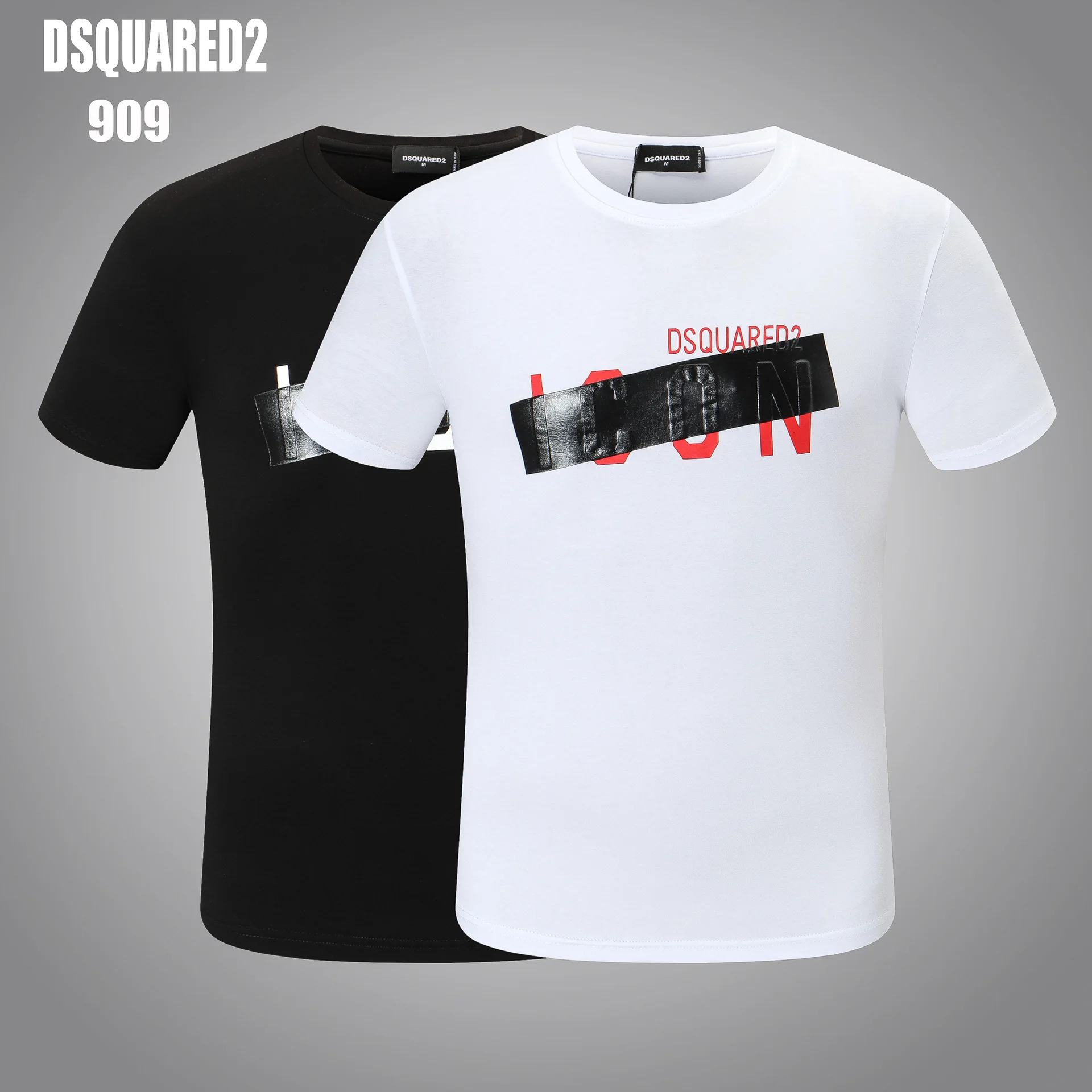 

2022 Summer ICON Print Cotton T-shirt Men Garment Short Sleeve Crew Neck Shirt Hip-Hop Street Style Authentic Tee Tops DSQ-909