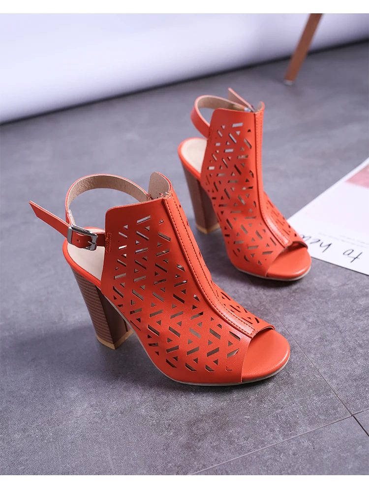 

Женские босоножки на высоком каблуке, 2 цвета, размеры 34-43