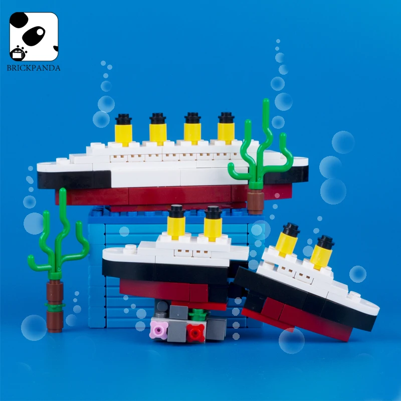 

MOC City Bricks RMS Titanic Ship Boat Model Building Blocks Sea Vessel DIY Bricks Kit Educational Toys for Children Gifts