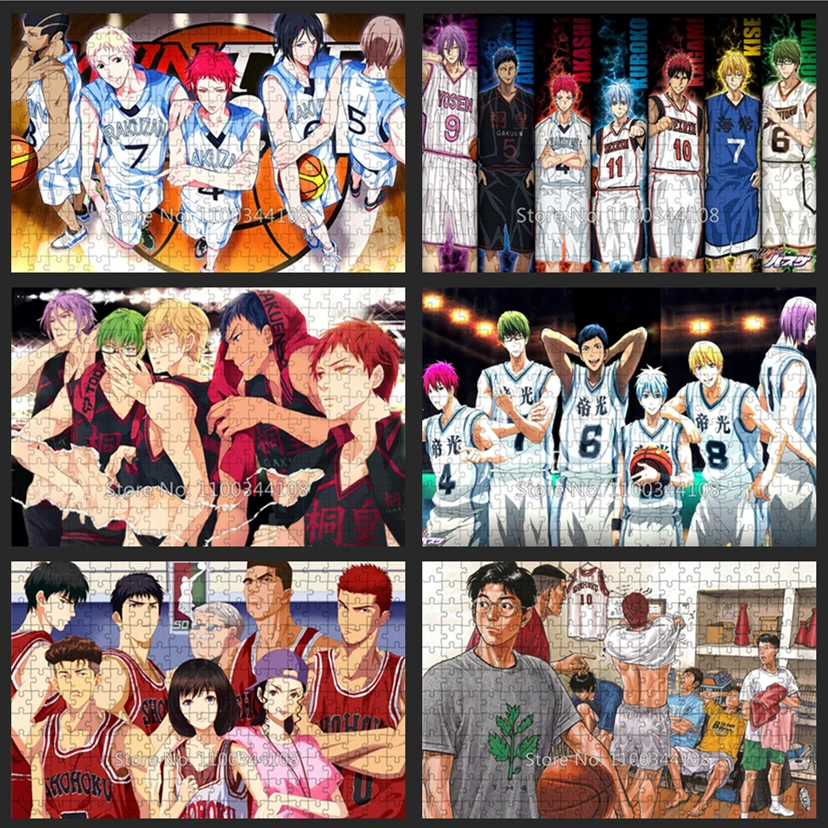 

Japanese Anime Jigsaw Puzzles Kurokos Basketball Slum Dunk Puzzle for Youth Decompression Toys DIY Children's Handicraft Hobby