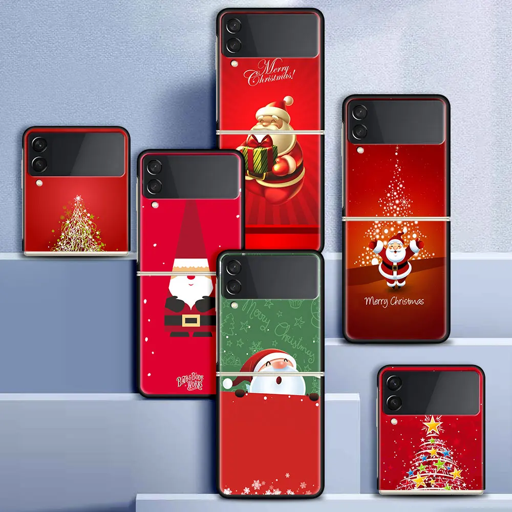 Чехол Funda для Samsung Galaxy Z флип-чехол телефона 3 дюймов роскошный чехол Flip3 из Черного