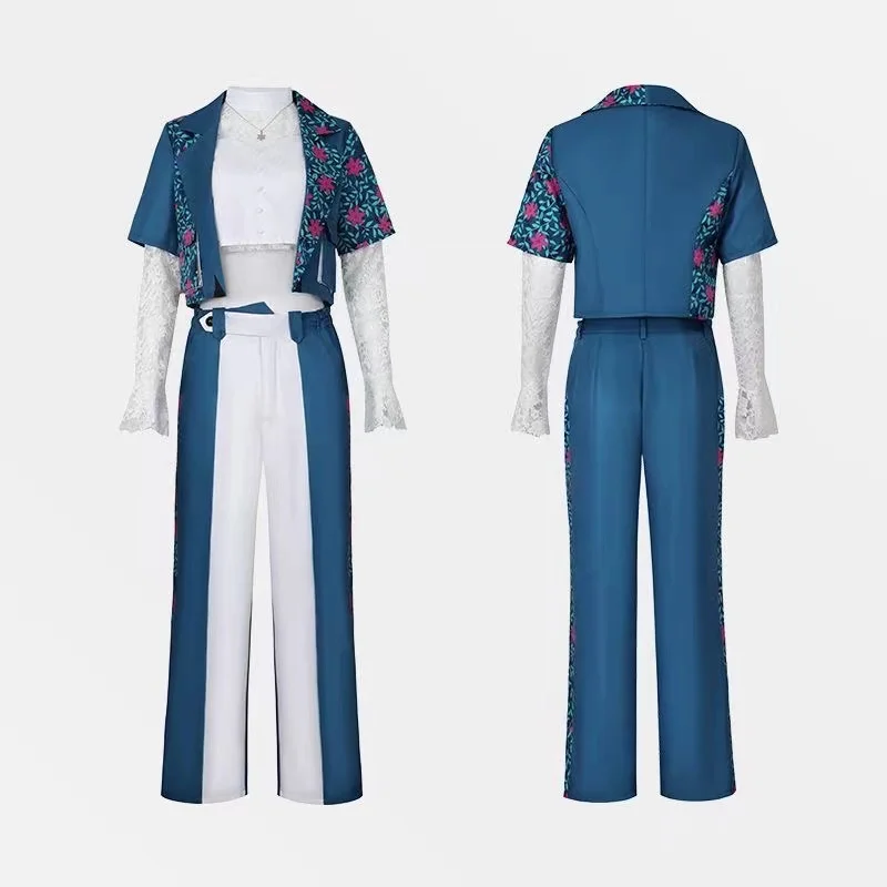 Косплей Miku красочный сценический костюм с мировым планом Aokiyo Dongmi белый камень