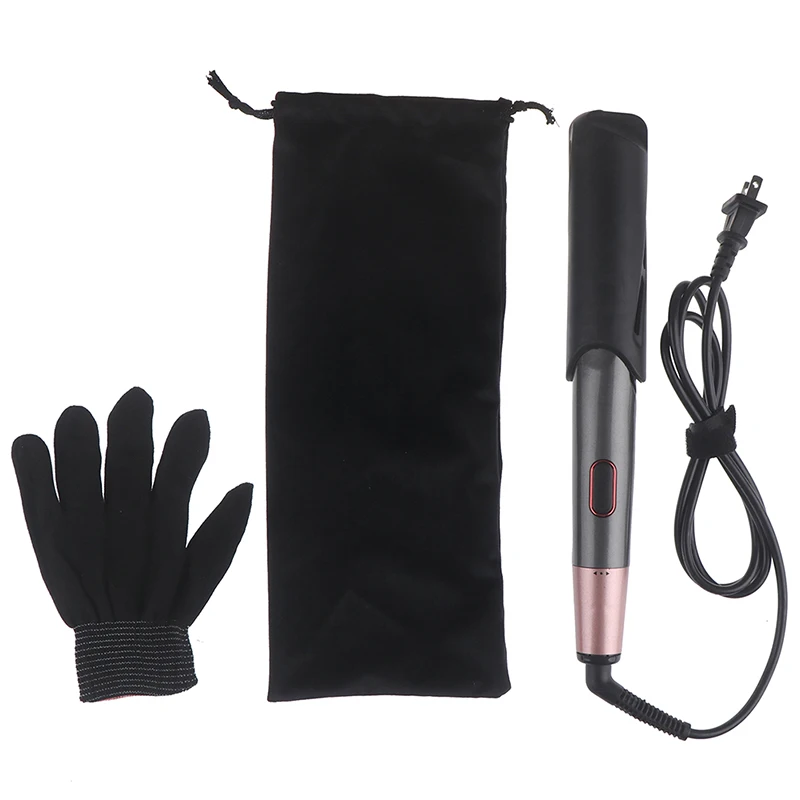 

Professional 2In1 Hair Curler Straightener Curling Iron Barber Salon Flat Tourmaline Ceramic