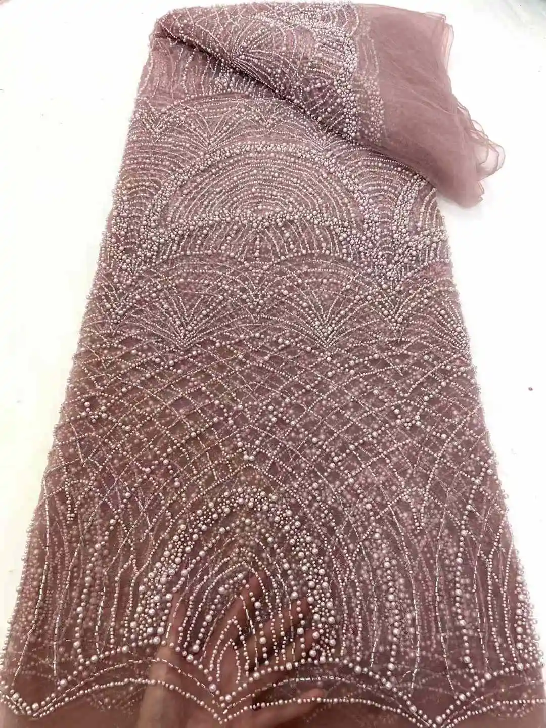 Роскошные французские бусины тяжелая кружевная ткань модная африканская для