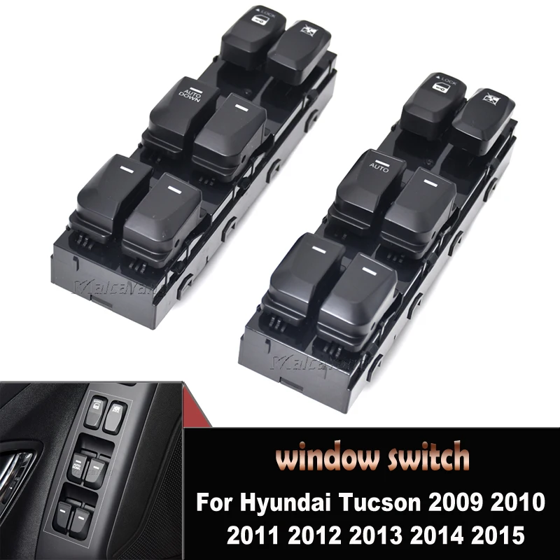 

For Hyundai Tucson 2009 2010 2011 2012 2013 2014 2015 Hand Driver Power Master Window Switch 93571-2S050 93571-2S000