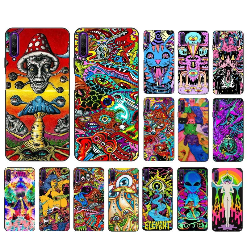 

Colourful Psychedelic Trippy Art Phone Case for Huawei P50 Pro P30 P40 Lite P40Pro P20 lite P10 Plus Mate 20 Pro Mate20 X