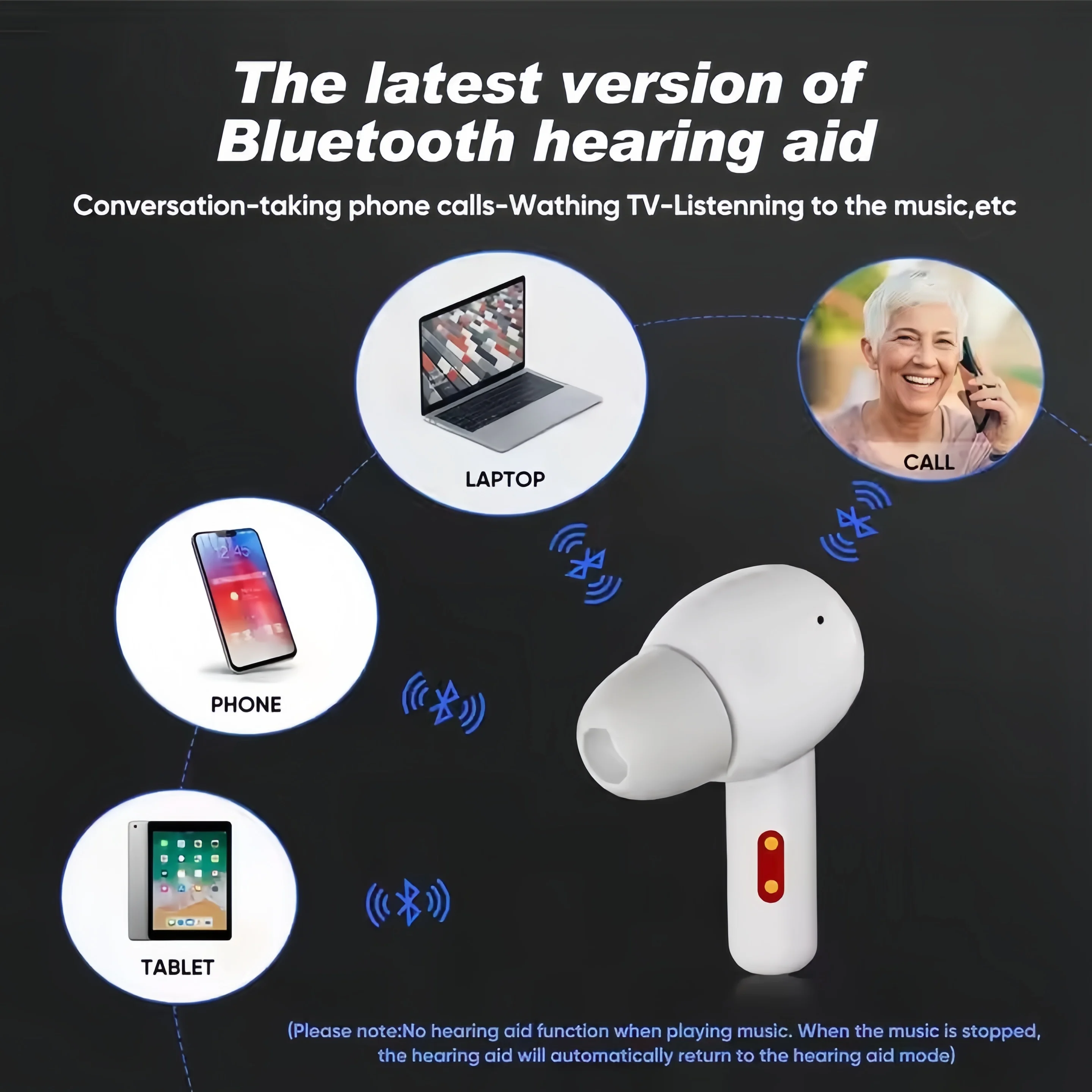 Слуховой аппарат Bluetooth аудиоусилитель высококачественный чип шумоподавление