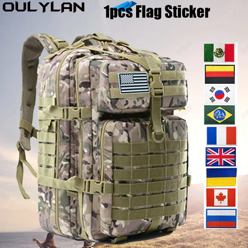 

50L or 30L Military Tactical Backpack MOLLE Army Bag Men Camping Hunting Hiking Rucksack Nylon Waterproof Fishing Bags