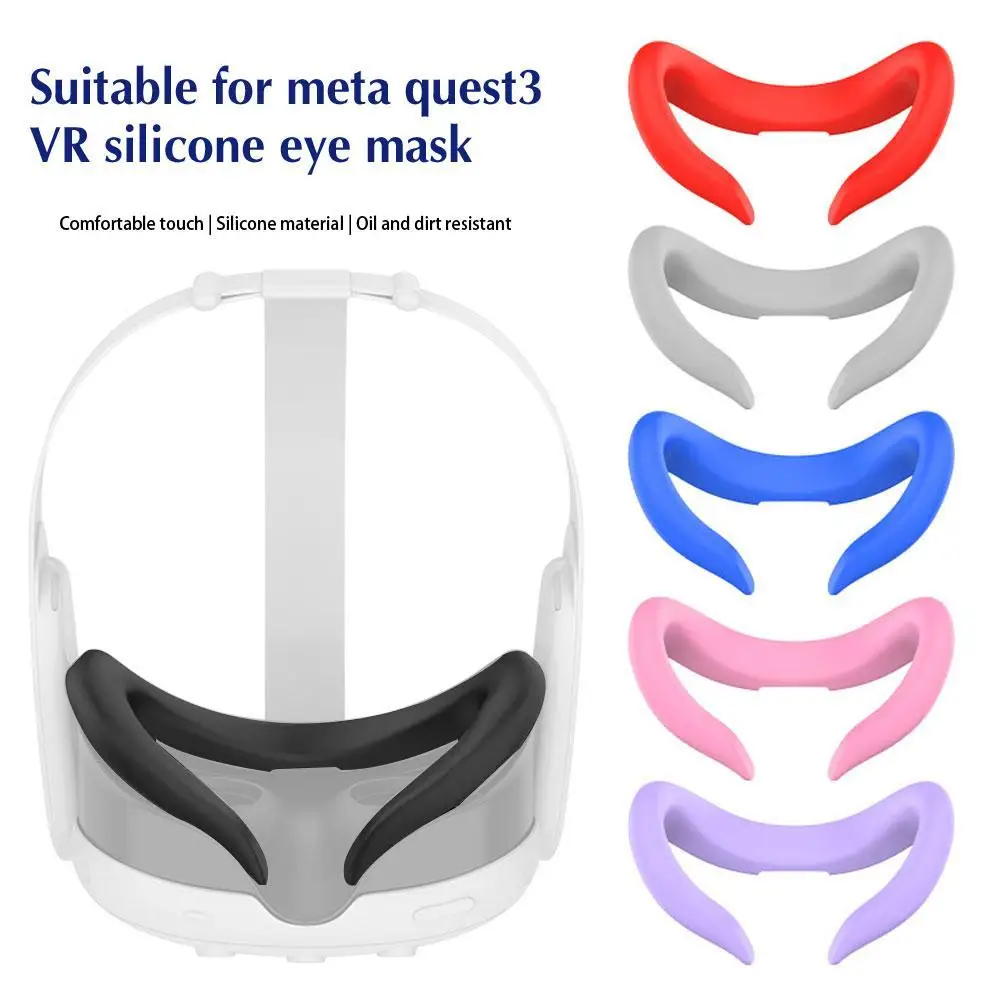 

Силиконовая маска для мета-Квесты 3, защитный чехол с защитой от пота, маска для глаз, аксессуары для очков виртуальной реальности для Meta Quest 3