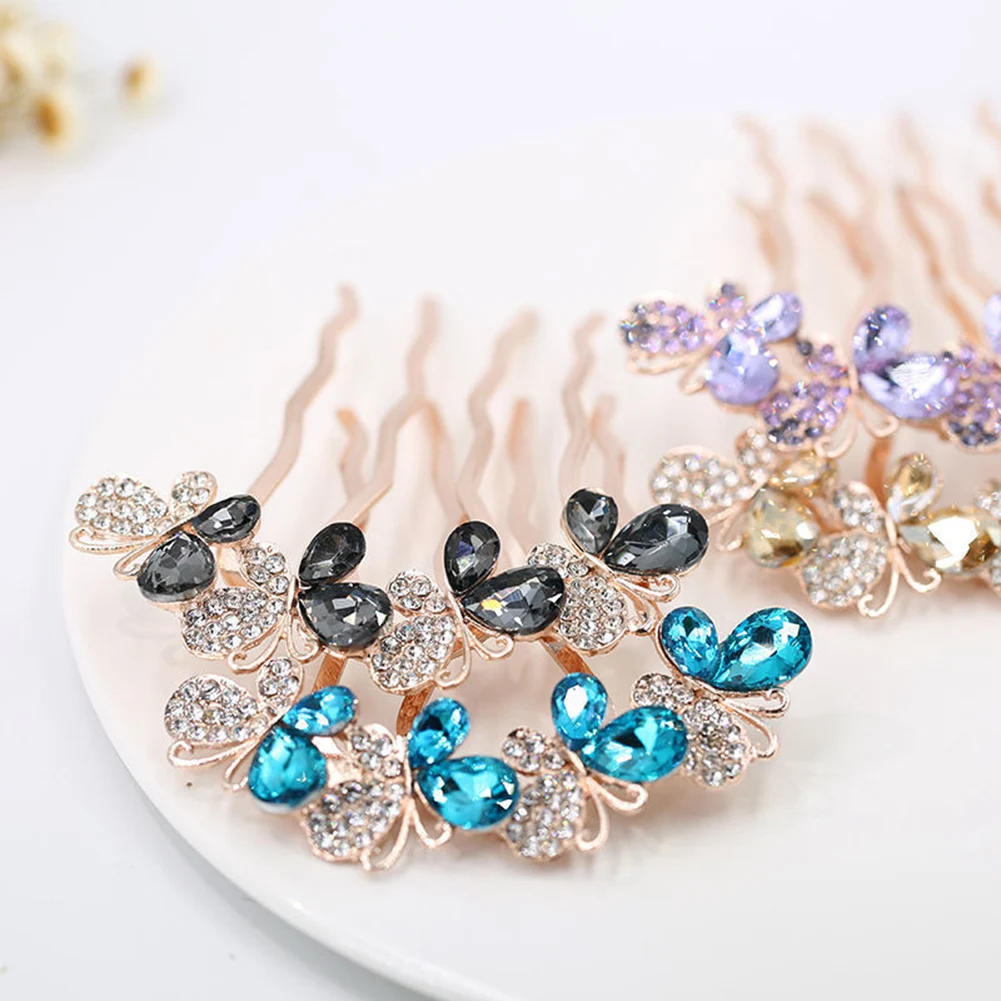 

1PCS Hair Side Combs French Hair Comb 4 Teeth Hair Clip Comb Twist Hair Comb Bridal Wedding Veil Comb Elegant Hair Accessories