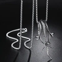 new retro punk snake pendant necklace for women man hiphop rock couple sweater chain necklace party trend jewelry gift