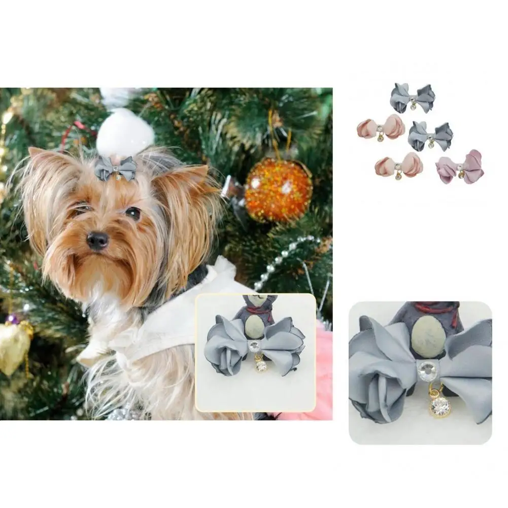 

5Pcs Pet Hair Clips Exquisite Lightweight Cute Dogs Hair Bows Decoration for Daily Wear Pet Hair Pins Pet Hair Bows