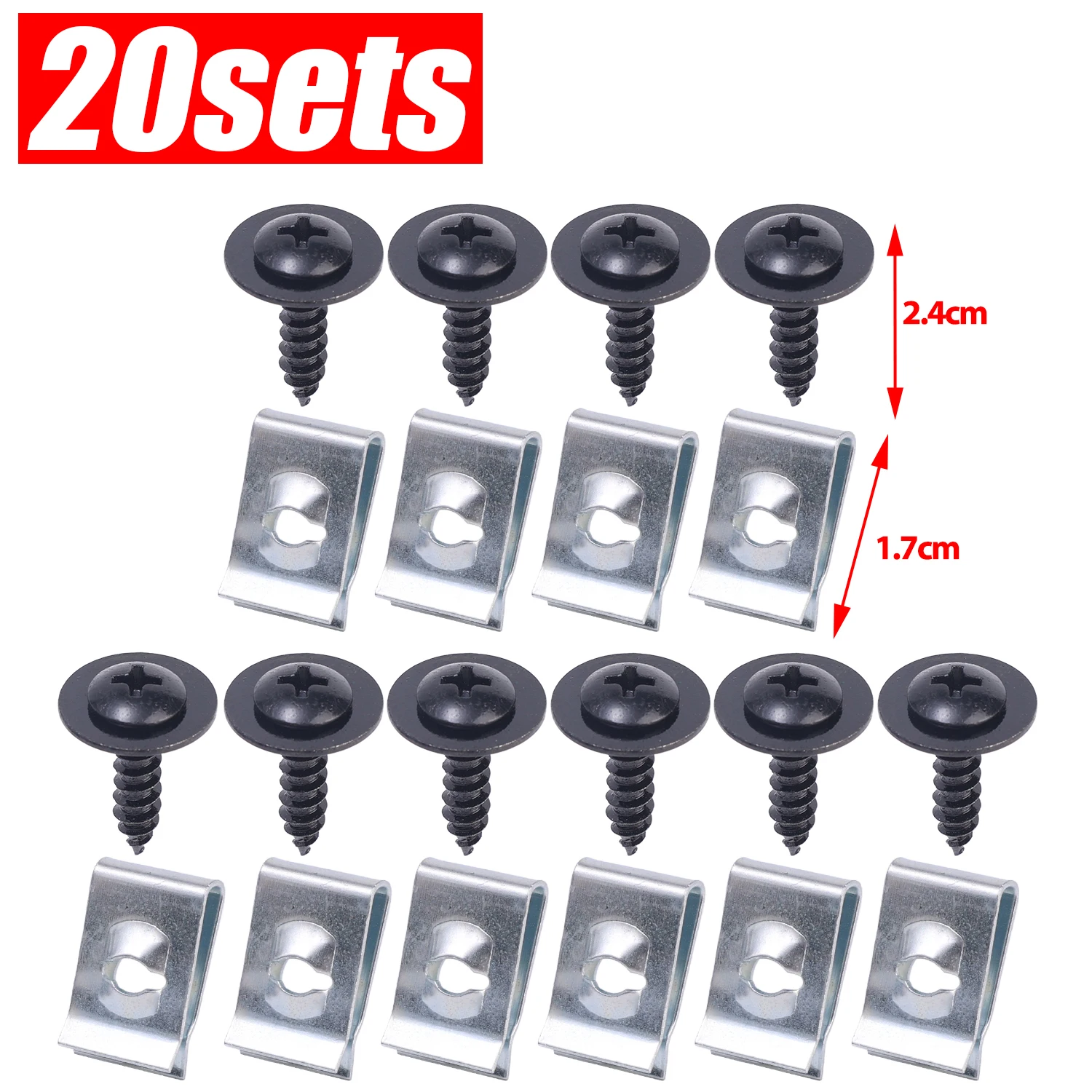 

10/20 шт., набор автомобильных зажимов для карабина, U-образные зажимы, нержавеющие крепежные винты и зажимы, защита от царапин на крыло для автомобилей, мотоциклов, грузовиков