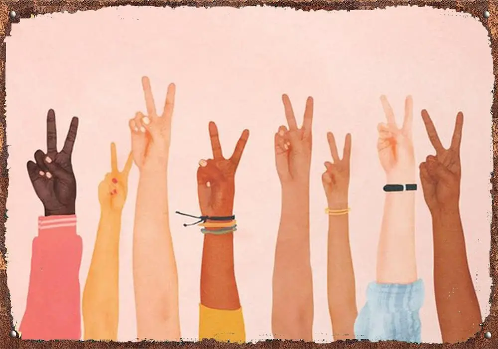 Pece Wll rt Poster Prnt Blck Les Mtter New Tn Sgn Retro Style Metl Home Beer Decorton Crfts Bthroom Decorto