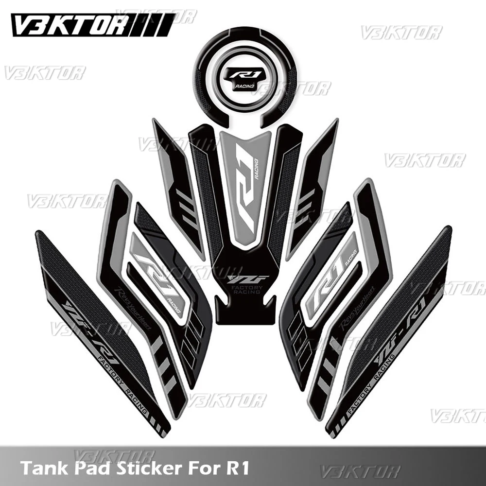 

Наклейка на топливный бак R1, масляная и газовая крышка, 3D наклейка, защитная крышка, водонепроницаемая для R1 YZF-R1 yzf r1 yzf r1m 2015-2023