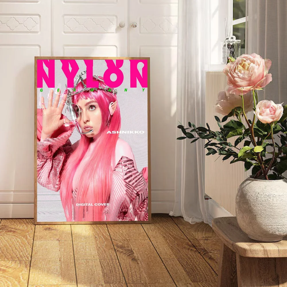 A-Ashnikko аниме постеры липкие белые бумажные наклейки DIY комната бар кафе Kawaii декор