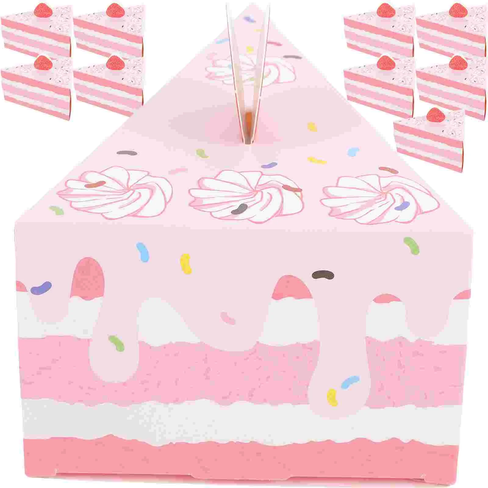 10 шт. бумажные коробки для конфет треугольной формы торта креативный подарок на