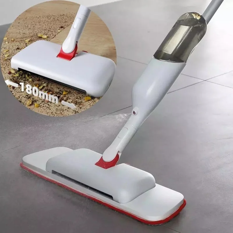 

3 in 1 Spray Mop & Sweeper with Microfiber Pad Scraper Refillable Water Tank for Hardwood Ceramic Tile Floor Cleaning