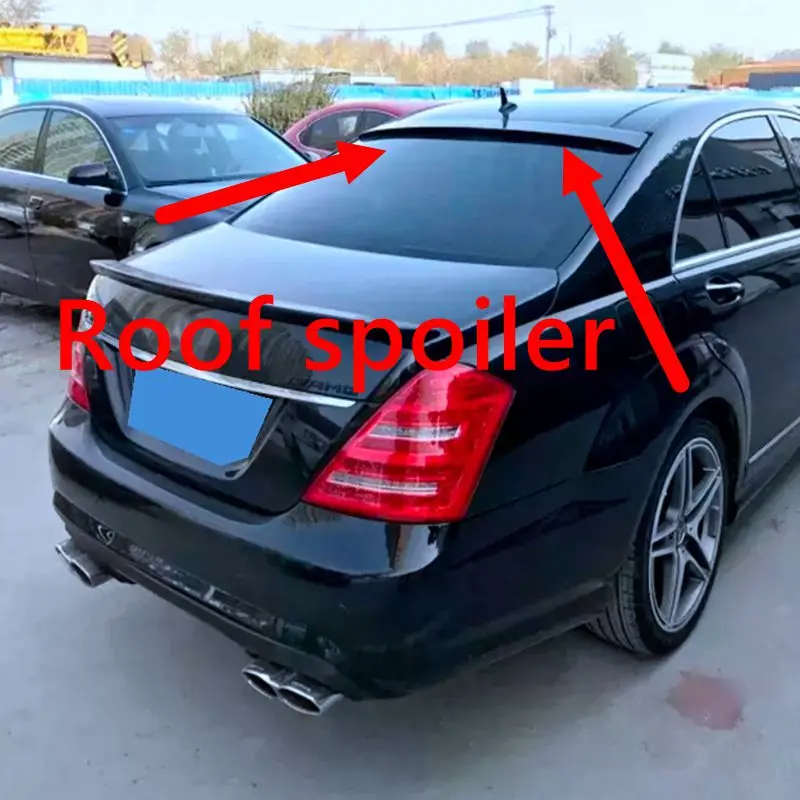 

Для Mercedes S class w221 2006-2013 AMG style ABS спойлер из материала задние крылья багажника, задние губы для benz S320 S400 S420 S450 S600